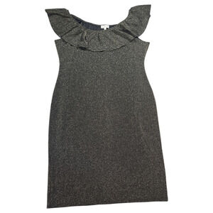 Full Circle Trends Wom 3XL Gold Black Metallic Dress Holiday Glam Christmas NYE
